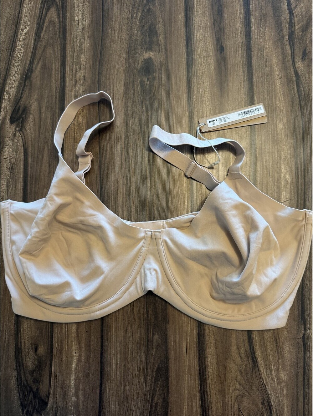 SKIMS Fits Everybody Unlined Demi Bra Beige Women Size 40DDD NWT